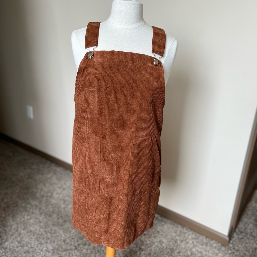 Brown corduroy overall dress size 6/medium